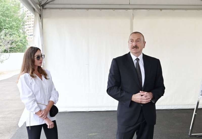 President Ilham Aliyev, First Lady Mehriban Aliyeva, inspect reconstruction progress in Khojavend town, meet with town and village residents