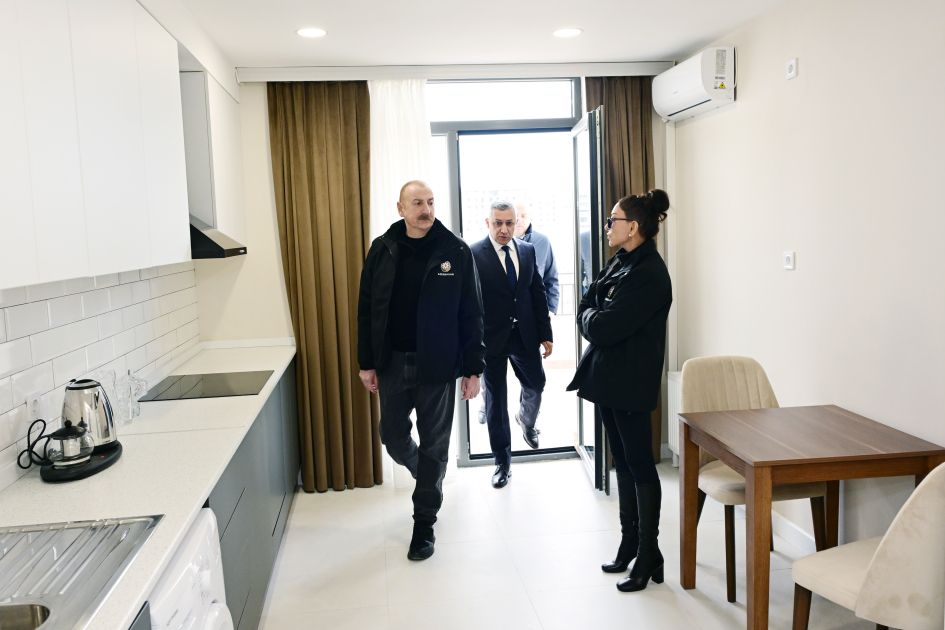 President Ilham Aliyev, First Lady Mehriban Aliyeva inspect conditions at "Aghdam Residence" residential complex (PHOTO/VIDEO)