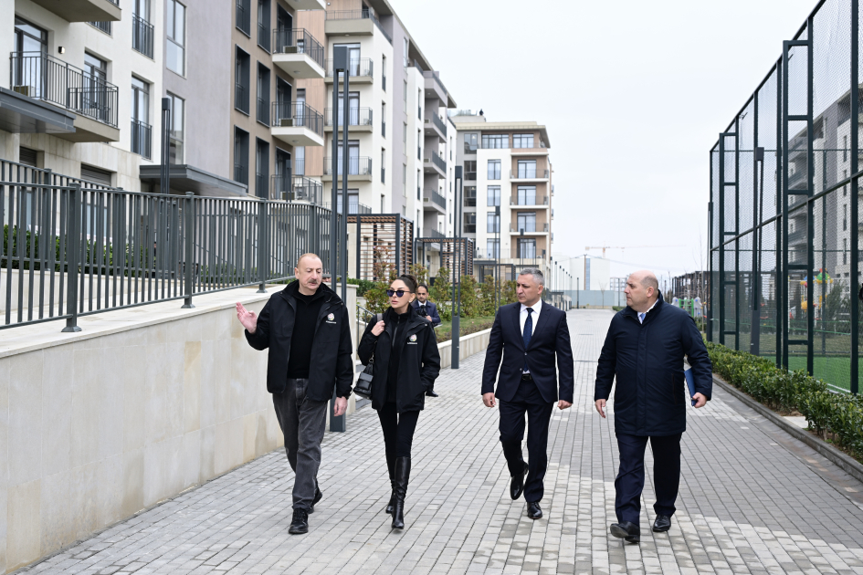 President Ilham Aliyev, First Lady Mehriban Aliyeva inspect conditions at "Aghdam Residence" residential complex (PHOTO/VIDEO)