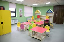 President Ilham Aliyev, First Lady Mehriban Aliyeva inspect construction progress at nursery-kindergarten No.1 in Aghdam (PHOTO)