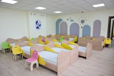 President Ilham Aliyev, First Lady Mehriban Aliyeva inspect construction progress at nursery-kindergarten No.1 in Aghdam (PHOTO)