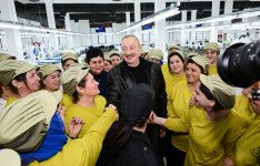 President Ilham Aliyev visits Khankendi garment factory (PHOTO/VIDEO)