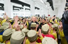 President Ilham Aliyev visits Khankendi garment factory (PHOTO/VIDEO)
