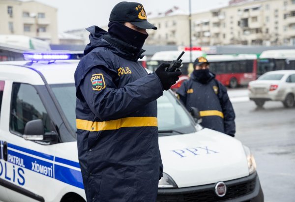 Полиция Азербайджана принимает необходимые меры безопасности в связи с погодными условиями (ФОТО)