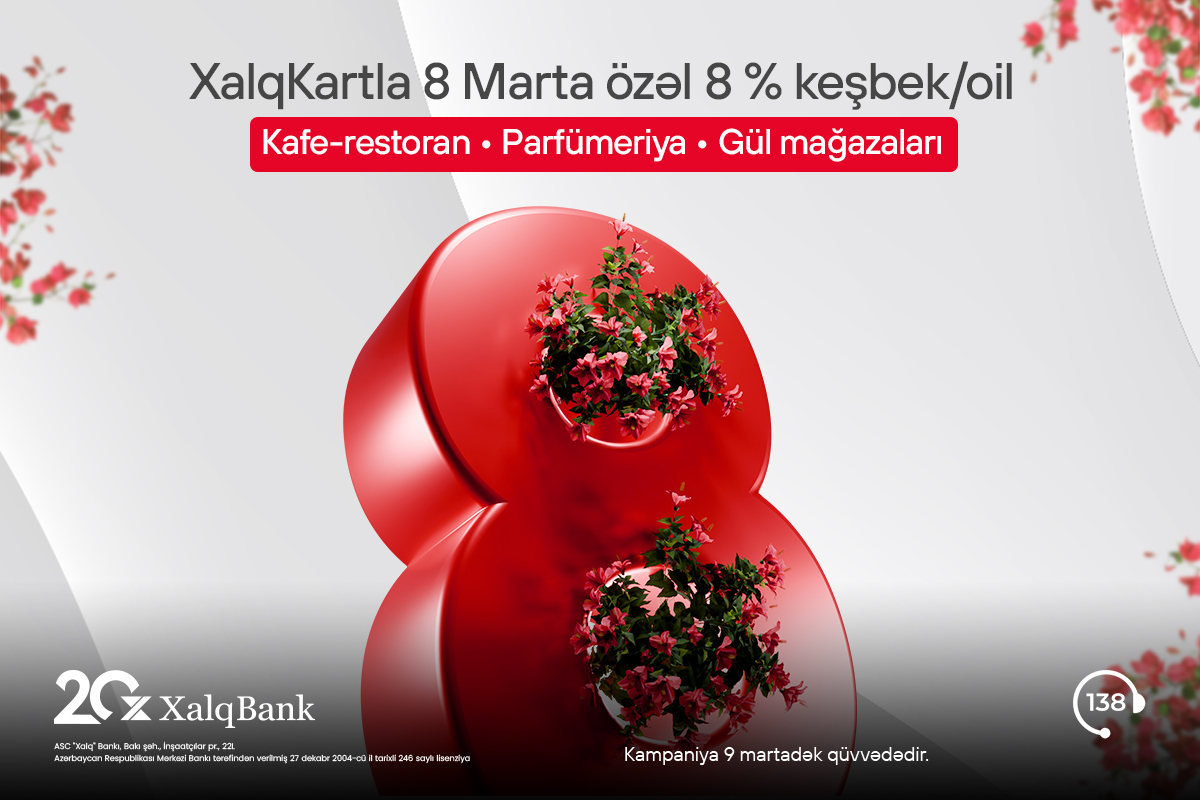 8% кешбэка на 8-е марта