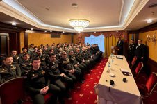 Состоялась встреча с азербайджанскими военнослужащими, обучающимися в Российской Федерации (ФОТО)