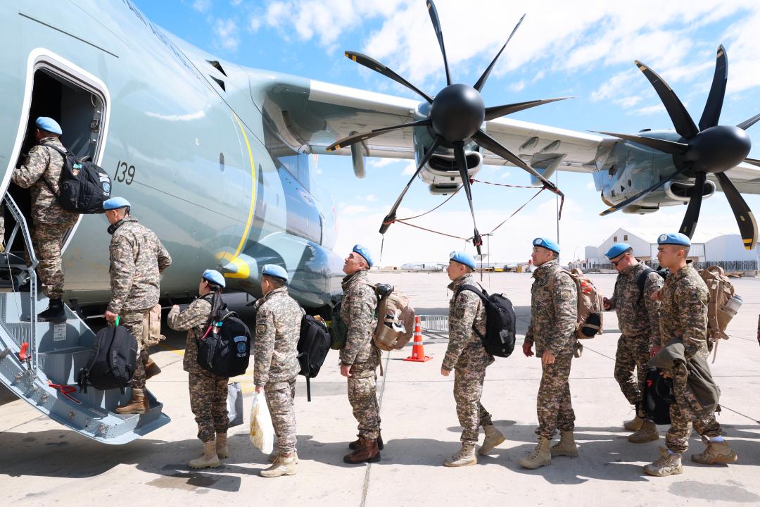 Kazakh peacekeepers in Golan Heights undergo scheduled rotation