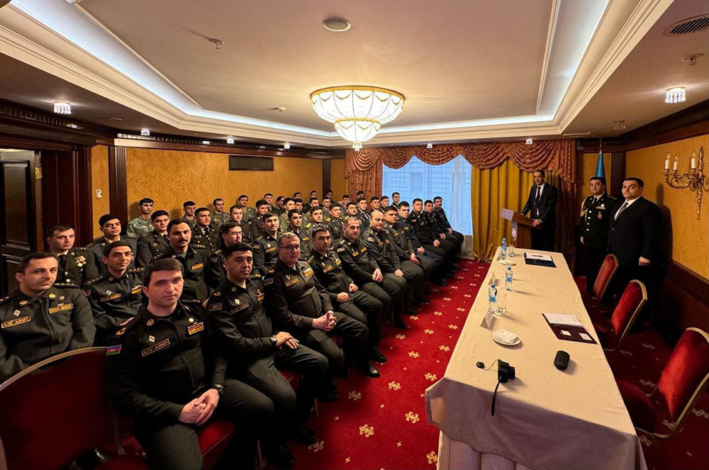 Состоялась встреча с азербайджанскими военнослужащими, обучающимися в Российской Федерации (ФОТО)
