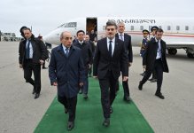 Президент Грузии Михеил Кавелашвили прибыл с официальным визитом в Азербайджан (ФОТО)