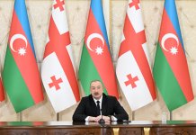 Президент Ильхам Алиев и Президент Михеил Кавелашвили выступили с заявлениями для прессы (ФОТО/ВИДЕО)