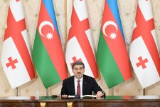 Президент Ильхам Алиев и Президент Михеил Кавелашвили выступили с заявлениями для прессы (ФОТО/ВИДЕО)