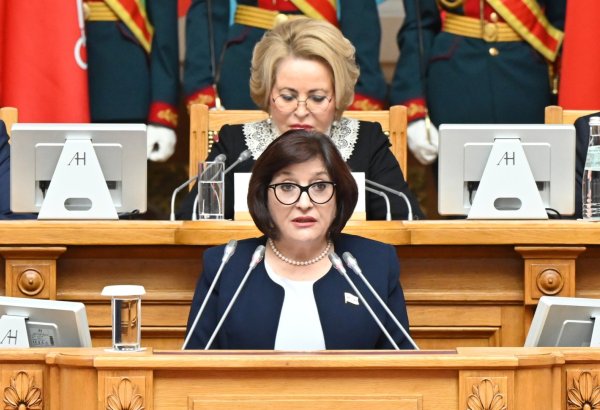 Azerbaijani parliament speaker delivers speech at CIS IPA meeting (PHOTO)