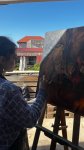 Под открытым небом в Мярдякане: атмосфера - как у костра, только вместо гитары -  мольберты (ФОТО)