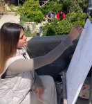 Под открытым небом в Мярдякане: атмосфера - как у костра, только вместо гитары -  мольберты (ФОТО)