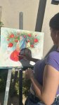 Под открытым небом в Мярдякане: атмосфера - как у костра, только вместо гитары -  мольберты (ФОТО)