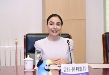 Вице-президент Фонда Гейдара Алиева Лейла Алиева встретилась со студентами Пекинского университета иностранных языков (ФОТО)