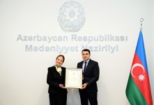 В министерстве культуры Азербайджана состоялась встреча с Мастером театра и кино Шафигой Мамедовой (ФОТО)