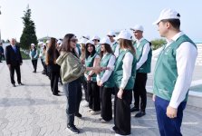 Вице-президент Фонда Гейдара Алиева Лейла Алиева и руководитель Баку Медиа Центра Арзу Алиева приняли участие в акции по посадке деревьев в Сумгайыте (ФОТО)