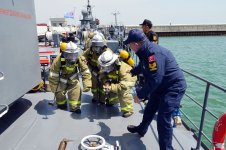 Состоялись совместные практические занятия с участием военных моряков Азербайджана и Турции (ФОТО)