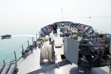 Состоялись совместные практические занятия с участием военных моряков Азербайджана и Турции (ФОТО)