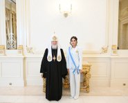 Президент Азербайджана Ильхам Алиев и Первая леди Мехрибан Алиева встретились с Патриархом Московским и всея Руси Кириллом (ФОТО/ВИДЕО)