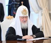 Президент Азербайджана Ильхам Алиев и Первая леди Мехрибан Алиева встретились с Патриархом Московским и всея Руси Кириллом (ФОТО/ВИДЕО)