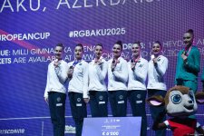Сборная Азербайджана завоевала бронзовую медаль Кубка Европы по художественной гимнастике (ФОТО)