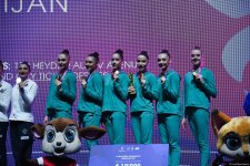 Сборная Азербайджана завоевала бронзовую медаль Кубка Европы по художественной гимнастике (ФОТО)