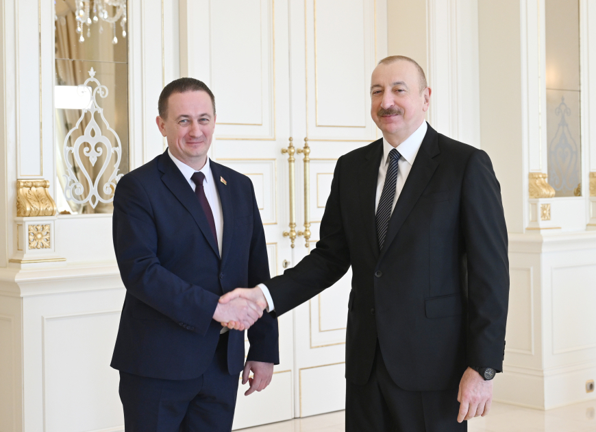 Президент Азербайджана Ильхам Алиев принял премьер-министра Беларуси (ФОТО)