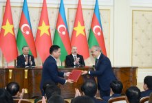 Состоялась церемония обмена документами, подписанными между Азербайджаном и Вьетнамом (ФОТО/ВИДЕО)