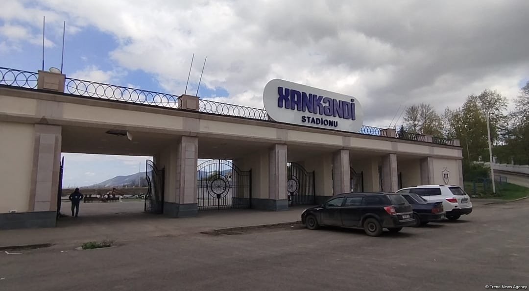 На стадионе в Ханкенди проводятся ремонтно-восстановительные работы (ФОТО)