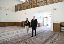 Президент Ильхам Алиев и Первая леди Мехрибан Алиева приняли участие в открытии мечети в селе Дашалты Шушинского района (ФОТО/ВИДЕО)
