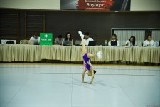В Баку проходит второй день "9-го чемпионата Азербайджана по аэробной гимнастике и первенства Баку" (ФОТО)