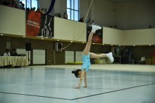 В Баку проходит второй день "9-го чемпионата Азербайджана по аэробной гимнастике и первенства Баку" (ФОТО)