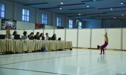 В Баку проходит второй день "9-го чемпионата Азербайджана по аэробной гимнастике и первенства Баку" (ФОТО)