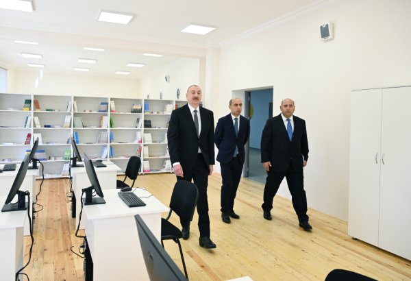 Президент Ильхам Алиев принял участие в открытии здания Кенгерлинской сельской полной средней школы в Агдамском районе (ФОТО)