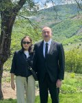Первый вице-президент Мехрибан Алиева поделилась кадрами из поездки с Президентом Ильхамом Алиевым в село Дашалты Шушинского района (ФОТО)