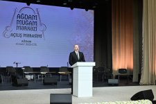 Президент Ильхам Алиев и Первая леди Мехрибан Алиева приняли участие в открытии Агдамского центра мугама (ФОТО/ВИДЕО)