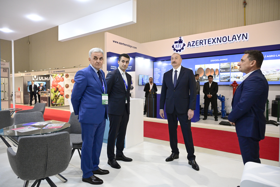 Президент Ильхам Алиев ознакомился с выставками InterFood Azerbaijan и Caspian Agro (ФОТО)