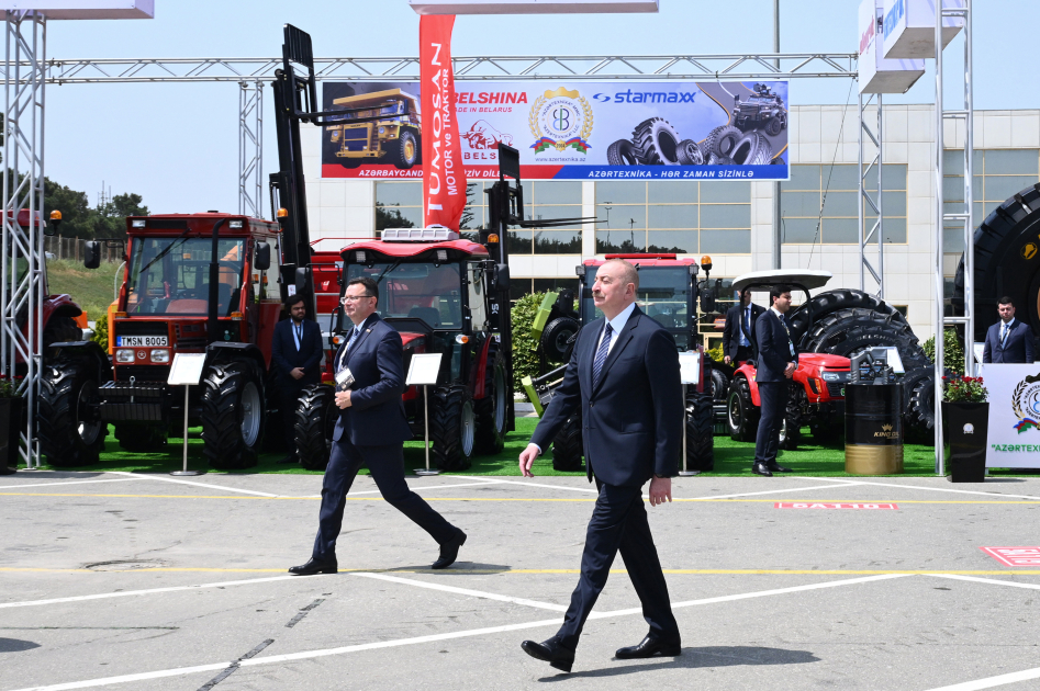 Президент Ильхам Алиев ознакомился с выставками InterFood Azerbaijan и Caspian Agro (ФОТО)