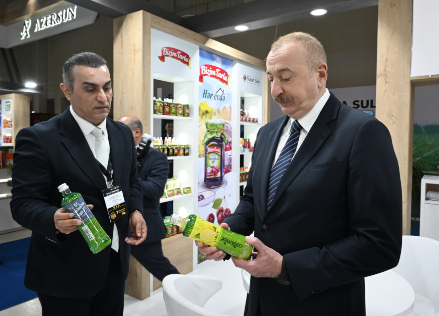 Президент Ильхам Алиев ознакомился с выставками InterFood Azerbaijan и Caspian Agro (ФОТО)