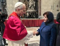 Спикер Милли Меджлиса приняла участие в церемонии интронизации Папы Римского (ФОТО)