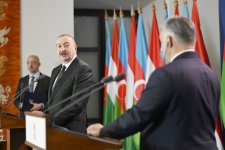 Президент Ильхам Алиев и премьер-министр Виктор Орбан выступили с заявлениями для прессы (ФОТО)