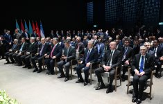 Президент Ильхам Алиев принял участие в церемонии награждения лауреата Нобелевской премии Азиза Санджара международной премией Алишера Навои (ФОТО/ВИДЕО)