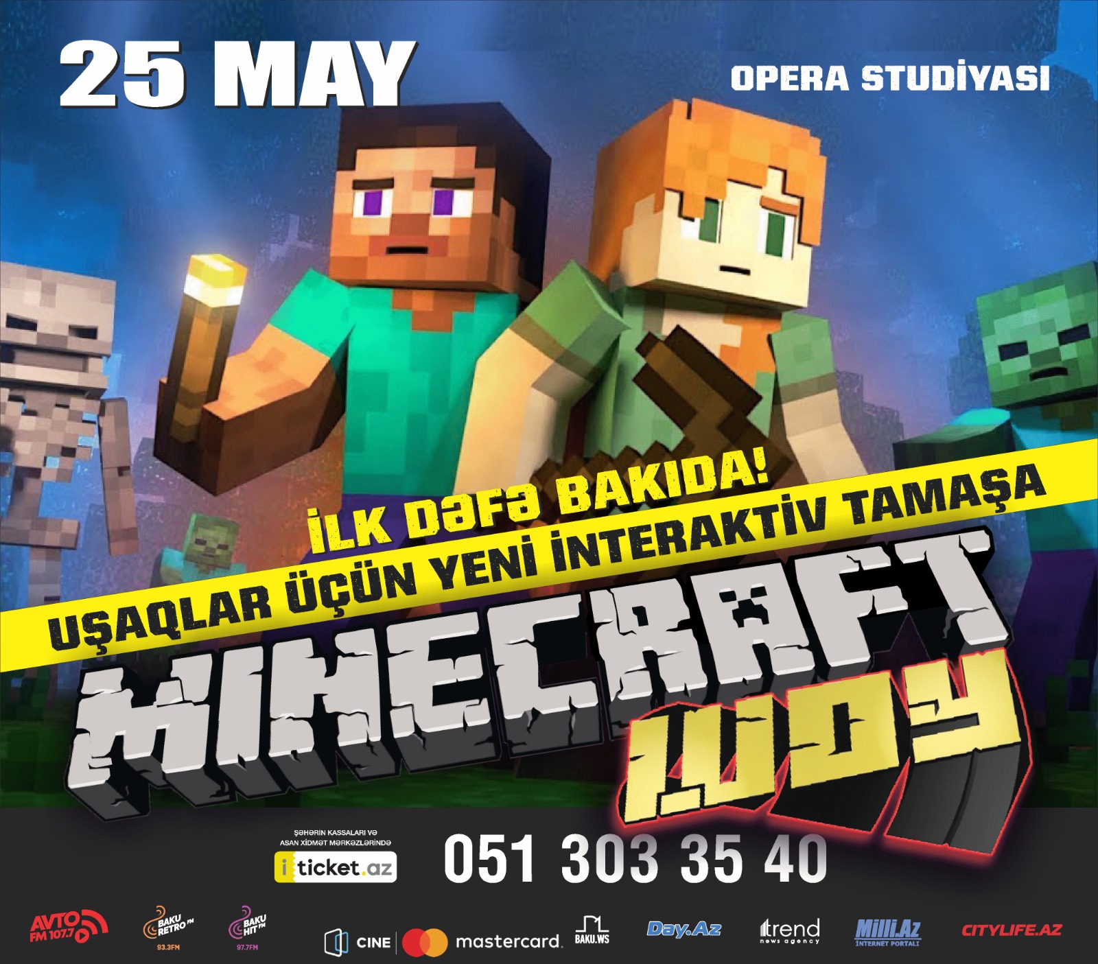 Впервые в Баку - интерактивное семейное представление "Minecraft Шоу"