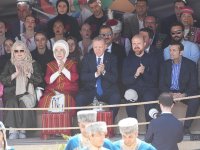 Президент Реджеп Тайип Эрдоган и его супруга наблюдали за выступлением азербайджанских участников на Фестивале этноспорта и культуры (ФОТО)