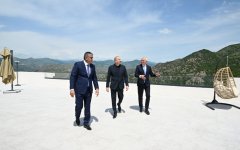 Президент Ильхам Алиев принял участие в открытии комплекса отдыха «Лачин» (ФОТО)