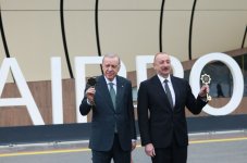 Президент Ильхам Алиев и Реджеп Тайип Эрдоган приняли участие в церемонии открытия Лачинского международного аэропорта (ФОТО/ВИДЕО)