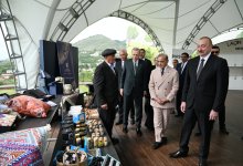 Президент Ильхам Алиев, Президент Реджеп Тайип Эрдоган и премьер-министр Мухаммад Шахбаз Шариф побывали в прогулочной зоне в городе Лачин (ФОТО/ВИДЕО)