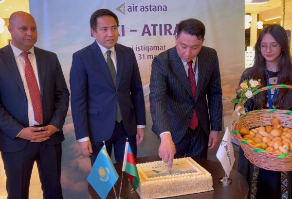 В Азербайджане торжественно встретили первый рейс авиакомпании Air Astana из Атырау в Баку